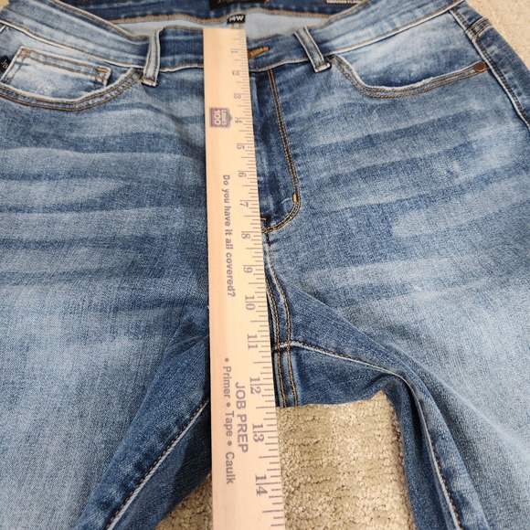 Judy Blue Jeans Women 14W Trouser Flare High Rise Stretch Denim Blue Cowgirl - Picture 8 of 13